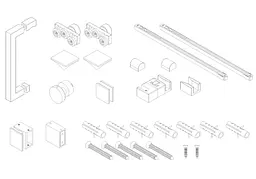 Двері в нішу Koer SR SD02-140x200-TR-01 прозоре скло Easy Clean 8 мм, хром KR5383, універсальні, прозорий, хром - мініатюра 8