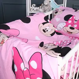 Комплект дитячої постільної білизни MirSon Бязь Kids Time 17-0666 Pink Minnie 143 x 210 см рожевий (2200010117325) - мініатюра 2
