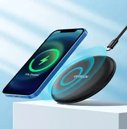 Зарядний пристрій Ugreen CD186 Wireless Charging Pad 15 W чорний - мініатюра 6