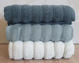 Набір турецьких махрових рушників Cestepe MicroCotton Premium 3 штуки 50x90 Ezgi 6 щільність 600 г/м2 - мініатюра 3
