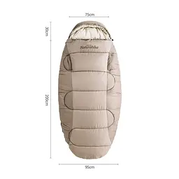 Спальний мішок Naturehike PS300 NH20MSD03 Правий (95х230см) Бежевий - мініатюра 4