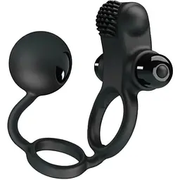 Ерекційне кільце Pretty Love Vibro Penis Sleeve IV 20.3 см чорний