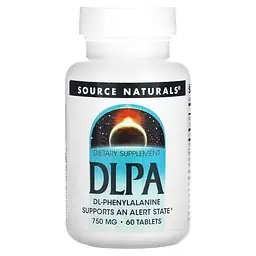 Амінокислота DLPA 750 mg, 60 таблеток Source Naturals fit0018828 - мініатюра 1