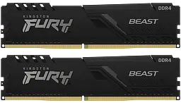 Оперативна пам'ять Kingston Fury 16GB (2x8GB) DDR4 3600MHz Beast Black (KF436C17BBK2/16) Б/В