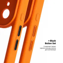 Чохол ArmorStandart Unit-C MagCase для Apple iPhone 17 Pro Orange + Black Button Set - мініатюра 5