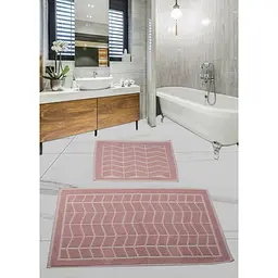 Набір килимків для ванної кімнати Diva Wave Pink 60 x 100 + 50 x 60