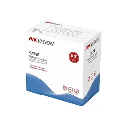 Кабель вита пара UTP CAT5E CU 0.5mm PVC 24AWG Hikvision DS-1LN5E-S для внутрішнього прокладання (99-00001512)