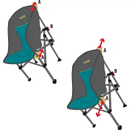 Стілець розкладний Uquip Comfy блакитний з сірим (244011) - мініатюра 11