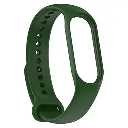 Силіконовий ремінець для фітнес браслетів Xiaomi Mi Band 5/6/7, Silicone, forest green, зі зручною застібкою, на фітнес трекер та смарт годинник, ArmorStandart (ARM64863)