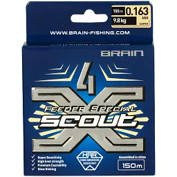 Шнур Brain Scout 4X 150 м (ca мo) 0.163 мм 9.8 кг - мініатюра 2