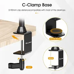 Штатив-тримач Ulanzi LS23 Desktop Setup Stand UV-2913 LS23 Black - мініатюра 4