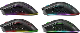 Мишка Defender Warlock GM-709L RGB ігрова, бездротова 2400dpi., 7кн., чорна - мініатюра 7