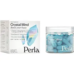 Добавка Perla Helsa Crystal Mind для фокуса, кристального мышления, когнитивной выносливости, памяти и адаптации к стрессу 40 капсул