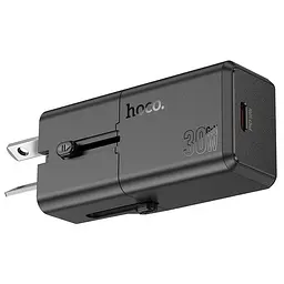МЗП Hoco AC25 Mini PD30W (1USB-C) universal travel charger Black - мініатюра 5