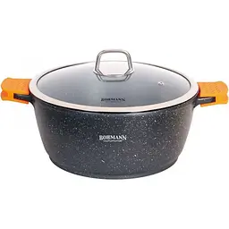 Каструля Bohmann BH 7350-32 MRB з антипригарним покриттям, подвійним дном з литого алюмінію з кришкою