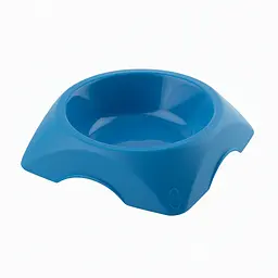 Миска для корму пластикова 25x25x6,1h, 1,2 л, синій
