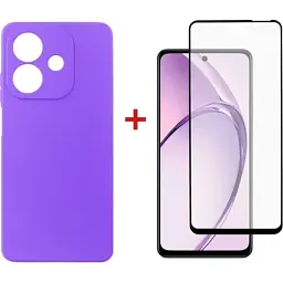 Чохол до мобільного телефона Dengos Oppo A3 Carbon + glass (Purple) (DG-KM-113) - мініатюра 1