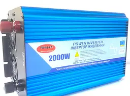 Перетворювач напруги Power Inverter Wimpex WX-2100 UPS з зарядкою інвертор чиста синусоїда LED дисплей 12 Вт 220 Вт Синій 2000 Вт - мініатюра 6