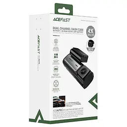 Відеореєстратор Acefast X2 2-inch display with rear camera 4K+2K Black - мініатюра 3