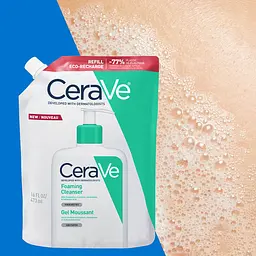 Інтенсивно очищувальний гель CeraVe для нормальної та жирної шкіри обличчя і тіла (змінний блок) 473 мл - мініатюра 7