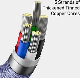Кабель Baseus Crystal Shine Series Fast Charging Data Cable Type-C to iP 20W 1.2m CAJY000205 Purple - мініатюра 3