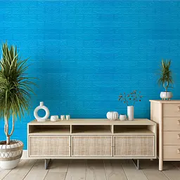 Самоклеюча декоративна 3D панель 3D Loft під синю цеглу в рулоні 20 м 20000x700x3мм - мініатюра 4
