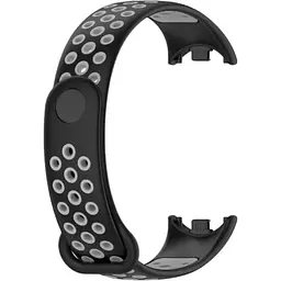 Ремінець DK для Xiaomi Mi Band 8 Silicone Sport Band Nike (015815) (black / grey)