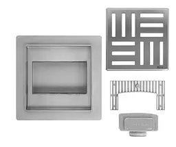 Трап для душу Rea Cross 15x15 nickiel brushed REA-G6201 - мініатюра 2
