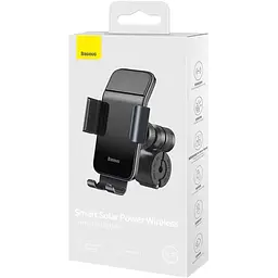 Автотримач із бездротовою зарядкою Baseus Smart Solar Power Wireless Cycling Electric Holder Black (SUZG010001) [85330] - мініатюра 7