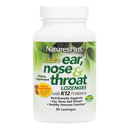 Вітаміни та мінерали NaturesPlus Adults Ear Nose & Throat 60 льодяників Тропічні ягоди з вишнею