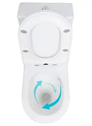 Унітаз-моноблок підлоговий Qtap Kolibri Ultra Quiet з сидінням Slim Duroplast/ Soft-close/ Quick Release QT10226380W - мініатюра 4