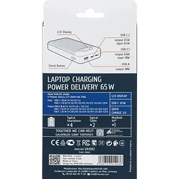 Павербанк Rivacase Black 20 000 mAh / 65 Вт (VA1082) - мініатюра 12