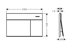 Кнопка змиву для інсталяції Hansgrohe iFrame Element E хром 66003000 - мініатюра 4