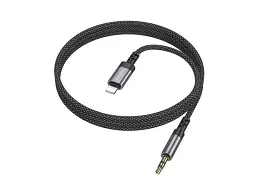 Кабель Borofone BL24 Graceful Digital Audio Conversion Cable Lightning to AUX 1m Black (6941991118975) - мініатюра 2