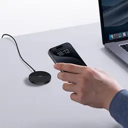 Зарядний пристрій Baseus Simple Mini4 Air Magnetic Qi2 15W чорний (P10278200111-00) - мініатюра 7