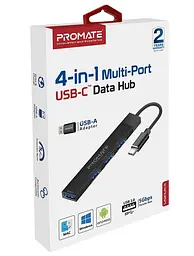 USB-Хаб Promate USB Хаб на 4 порти (litehub-4.black) - мініатюра 2