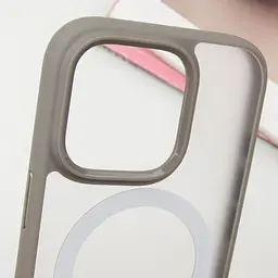 TPU+PC чохол Blueo Skin Friendly Frosted with MagSafe для Apple iPhone 16 Pro Max (6.9) Сірий / Grey - мініатюра 4