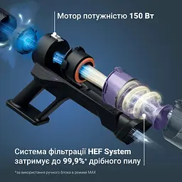 Пилосос Rowenta безпровідний X-PERT 5.80, 150 Вт чорний (RH5A31E0) - мініатюра 8