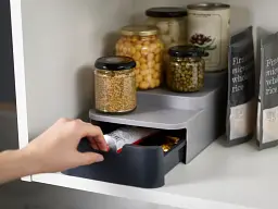 Органайзер трирівневий Joseph Joseph CupboardStore із висувним ящиком сірий (85145) - мініатюра 4