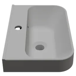 Раковина глянцева підвісна Amidicon Comfort 45 450x300 з литого каменю COMFORT_45_HL, Білий - мініатюра 3