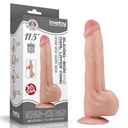 Фалоімітатор - Sliding-Skin Dual Layer Dong 11.5" Flesh
