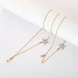 Ланцюжок для окулярів White and Gold 2 9866 70 см