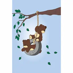 Розмальовка за контурами Rosa Kids Малювалка Грайливі ведмежата 20x30 см
