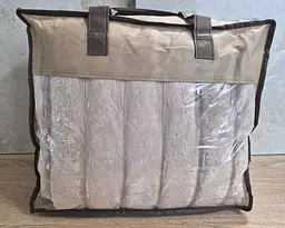 Плед-покривало Koloco Королівський шарпей смужка 7 см 150х200 бежевий полуторний - мініатюра 2