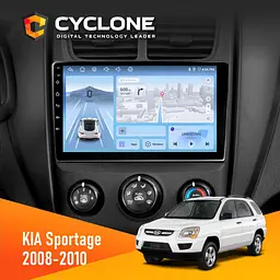 Штатна магнітола KIA Sportage 2008-2010 Cyclone C9-012 4x64, DSP, 4G Cyclone (НФ-00007919)