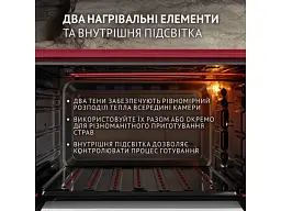 Духовка настільна Perfelli MIRAGE 37 RED - мініатюра 4