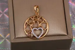 Кулон Xuping Jewelry з родієм закохане серце 2 см золотистий