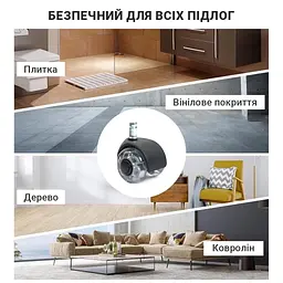 Ролик для крісла Аклас FI 11 D-50 декор, Прозорий (00166283) - мініатюра 12
