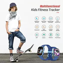 Дитячий смарт-годинник для дітей HENGTO Kids Fitness Tracker, водонепроникний розумний годинник IP68 - мініатюра 2