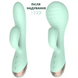 Вібратор I’MCUM Air Lover із функцією збільшення надуванням Зелений (IM-ZDB299) - мініатюра 3